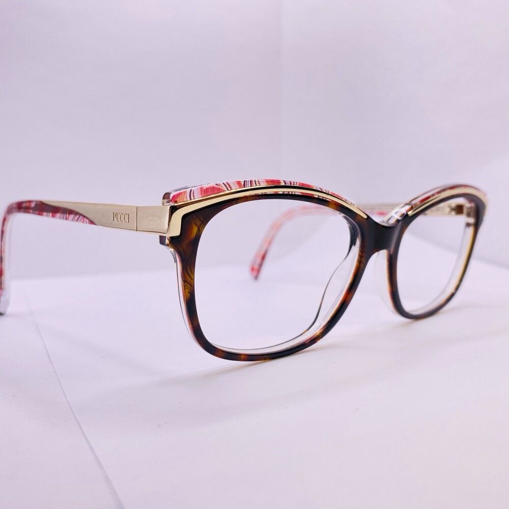 Emilio Pucci Eyeglasses Sunglasses Frames EP 5037 052 53 [] 16 135 Red Gold